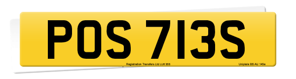 Registration number POS 713S
